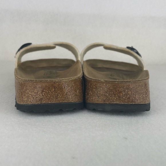 Birki’s Madrid Heart Sandals Women’s EUR 38 US 7-7.5 Black Swirl Red Heart Slide - Picture 7 of 12